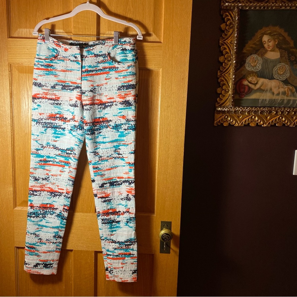 REBECCA MINKOFF multicolored knit pants - Coastal Grandma aesthetic
